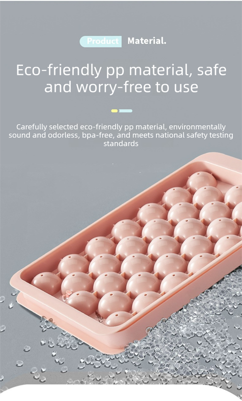 2 PCS Large Diamond Ice Cube Trays with Lids 4 Cavity Geometric Sphere Ice Ball Maker Mould Stackable Hard Plastic for Whiskey Cocktails Pink - Image 3