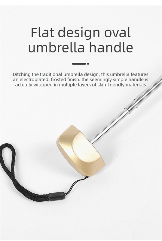 Compact Mini Pocket Umbrella UPF50+ Sun Protection Lightweight Travel Parasol - Windproof 5-Fold Rain Shade with Flat Gold Handle (Purple) - Image 5