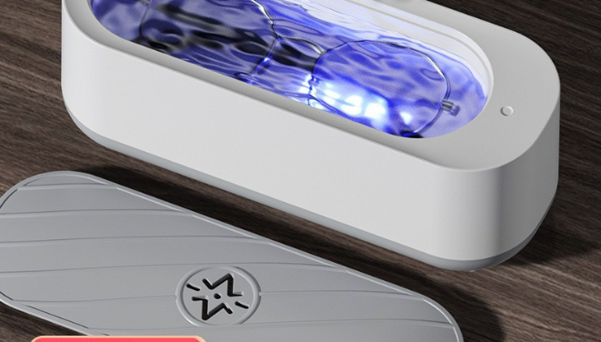 USB Plug-in Sonic Vibration Jewellery & Glasses Cleaner - High Frequency Washing Machine with Blue Light for Rings, Dentures & Watch Straps (Wired Power) - Image 1