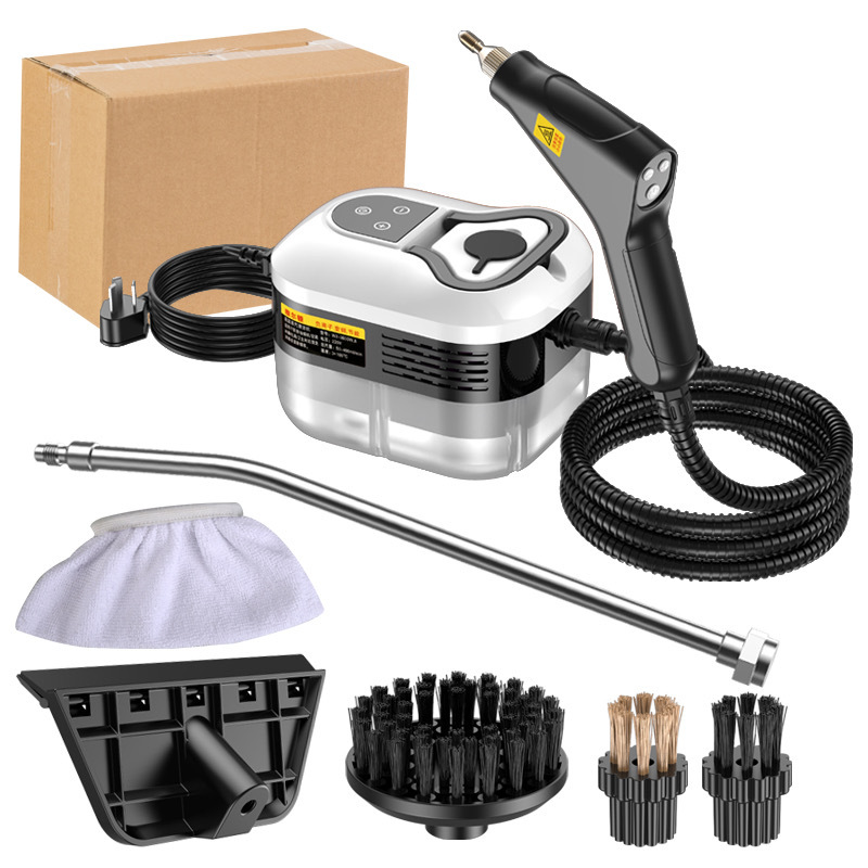 White and Black 1500W High Pressure Steam Cleaner with Digital Display (3.5 BAR) - 1.2L Heavy Duty Steamer for Kitchen Grease, Grout, Car Detailing & Upholstery (AU Plug) - Image 1