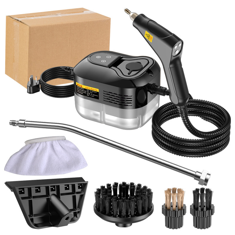 Black 1500W High Pressure Steam Cleaner with Digital Display (3.5 BAR) - 1.2L Heavy Duty Steamer for Kitchen Grease, Grout, Car Detailing & Upholstery (AU Plug) - Image 1