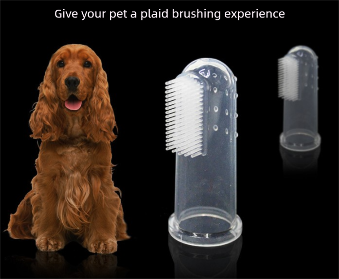 3 PCS Soft Silicone Pet Finger Toothbrush - Gentle Dental Care & Gum Massager for Dogs & Cats - Breath Freshener Cleaning Kit (Blue, Pink, Clear) - Image 1