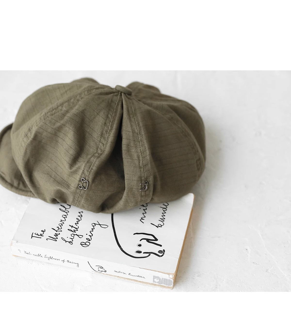 Oversized Slouchy Newsboy Cap - Vintage Japanese Style Baker Boy Hat - Soft Textured Fabric - Black (Adjustable 54-60cm) - Image 2
