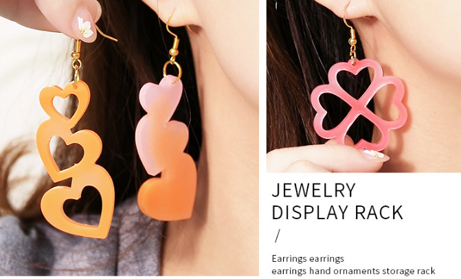 2 Pieces Mother's Day DIY Heart Earring Silicone Molds Set Heart Shaped Pendant Resin Casting Tools for Jewellery Making and Crafts - Image 3