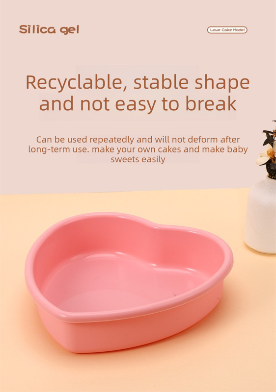 4 Inch Heart Shaped Silicone Cake Mould - Small Non-Stick Grey Baking Pan for Mini Bento Cakes, Jelly & Mousse - Heat Resistant Food Grade Tray (11.9cm) - Image 2