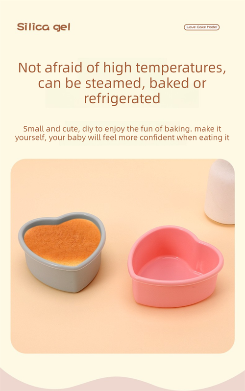 4 Inch Heart Shaped Silicone Cake Mould - Small Non-Stick Grey Baking Pan for Mini Bento Cakes, Jelly & Mousse - Heat Resistant Food Grade Tray (11.9cm) - Image 5