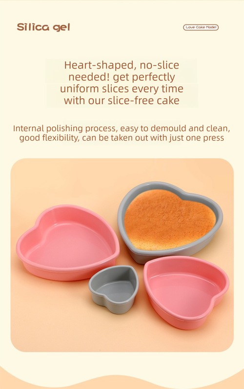 4 Inch Heart Shaped Silicone Cake Mould - Small Non-Stick Grey Baking Pan for Mini Bento Cakes, Jelly & Mousse - Heat Resistant Food Grade Tray (11.9cm) - Image 6
