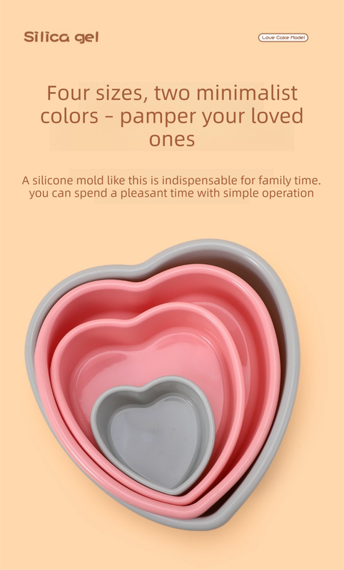 10 Inch Extra Large Heart Shaped Silicone Cake Mould - Grey Non-Stick Baking Pan for Weddings & Big Parties - Reinforced Rim Tray (29cm) - Image 7