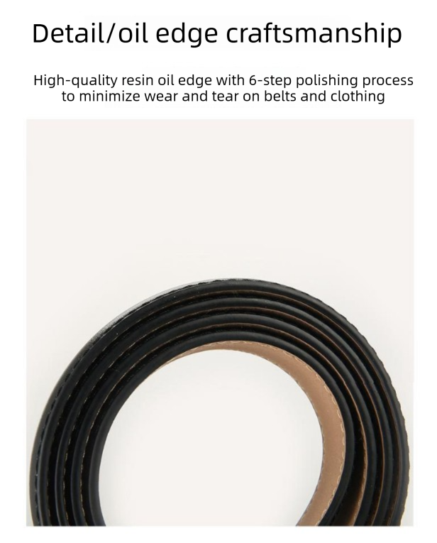 Womens Genuine Leather Belt Black 2.3cm Wide Gold Buckle Waist Strap for Jeans & Dresses Elegant Fashion Accessory - Image 5