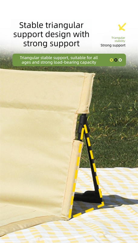 Portable Folding Camping Chair with Aluminum Support Rod Lightweight Mesh Lawn Seat and Backrest for Outdoor Beach Hiking Black Mesh Style - Image 4