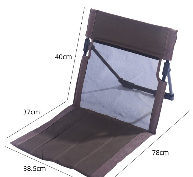 Portable Folding Camping Chair with Aluminum Support Rod Lightweight Mesh Lawn Seat and Backrest for Outdoor Beach Hiking Purple Mesh Style - Image 1