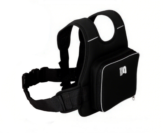 Children Motorcycle Safety Harness for Electric Bike Adjustable Kids Security Strap with Storage Bag Black Anti-Fall Protection Gear Front and Rear Use - Image 1