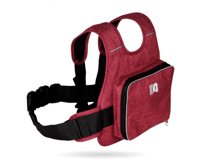 Children Motorcycle Safety Harness for Electric Bike Adjustable Kids Security Strap with Storage Bag Red Anti-Fall Protection Gear Front and Rear Use - Image 1