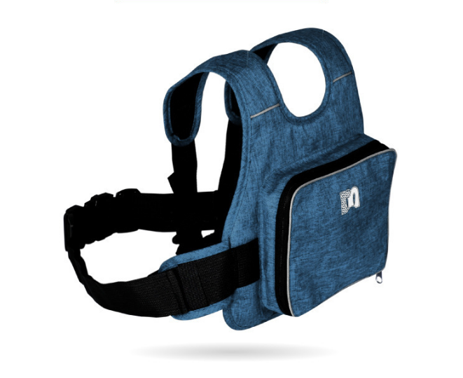 Children Motorcycle Safety Harness for Electric Bike Adjustable Kids Security Strap with Storage Bag Dark Blue Anti-Fall Protection Gear Front and Rear Use - Image 1