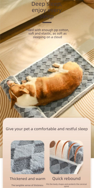 Thickened Soft Pet Bed Mat XL Size Grey Extra Large Dog Sleeping Pad Washable Cushion for Large Breeds and Multi-Pet Use All Season - Image 5