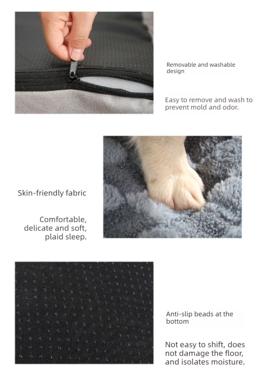 Thickened Soft Pet Bed Mat L Size Coffee-milk Comfortable Large Dog Sleeping Pad Washable Cushion for Big Dogs and Cats All Season Use - Image 7
