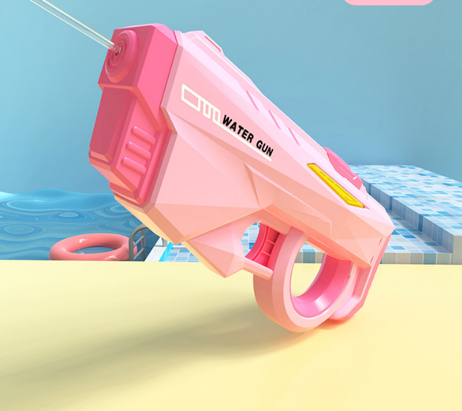 Electric Water Gun Automatic Continuous Fire Squirt Toy 8m Range Rechargeable Battery Outdoor Pool Beach Fun Pink - Image 1