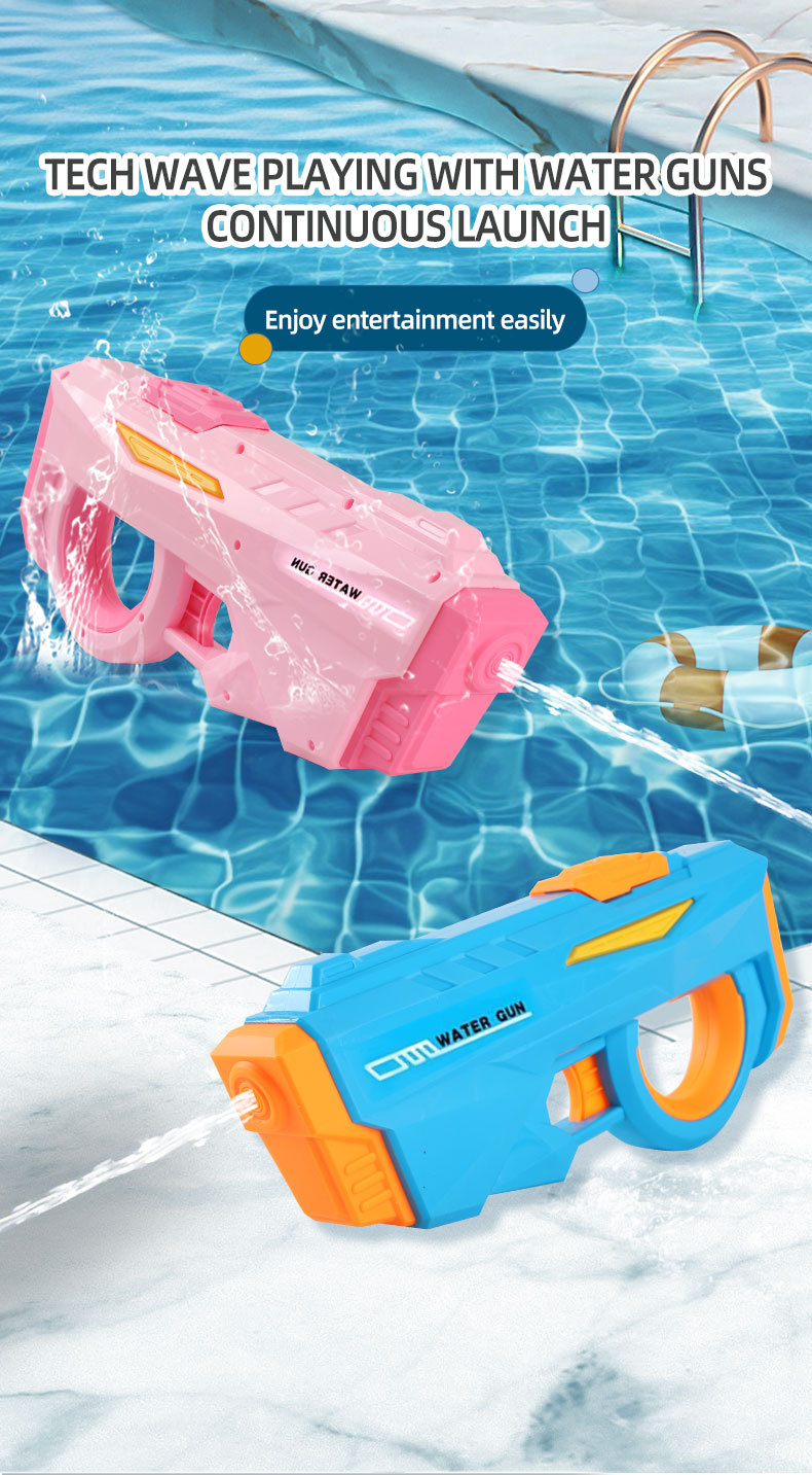 Electric Water Gun Automatic Continuous Fire Squirt Toy 8m Range Rechargeable Battery Outdoor Pool Beach Fun Pink - Image 5