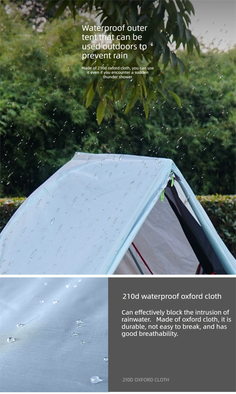 Single Person Off-Ground Camping Tent Portable Folding Bed Cover with Mosquito Net UV-Resistant Fishing Tent Light Khaki - Image 6