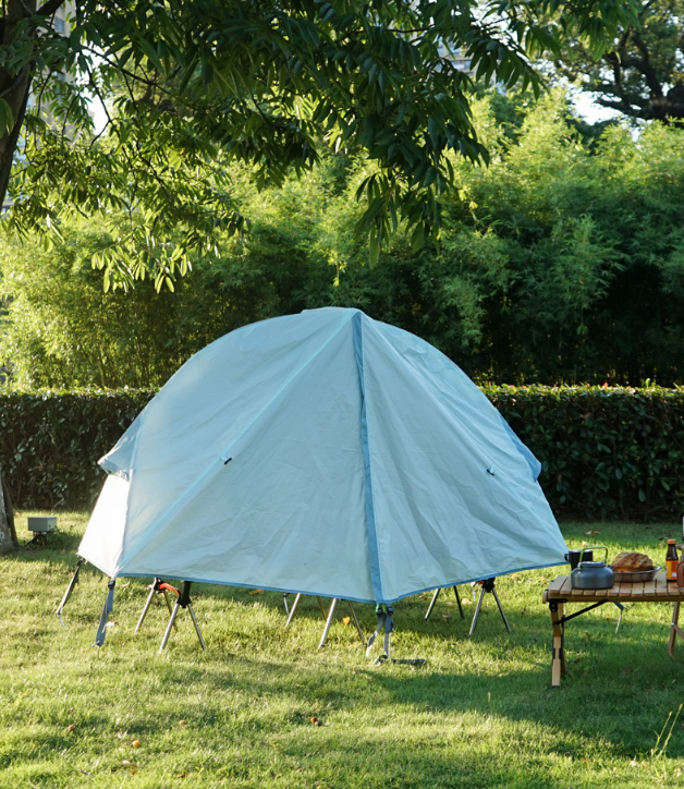 Single Person Off-Ground Camping Tent Portable Folding Bed Cover with Mosquito Net UV-Resistant Fishing Tent Black - Image 8