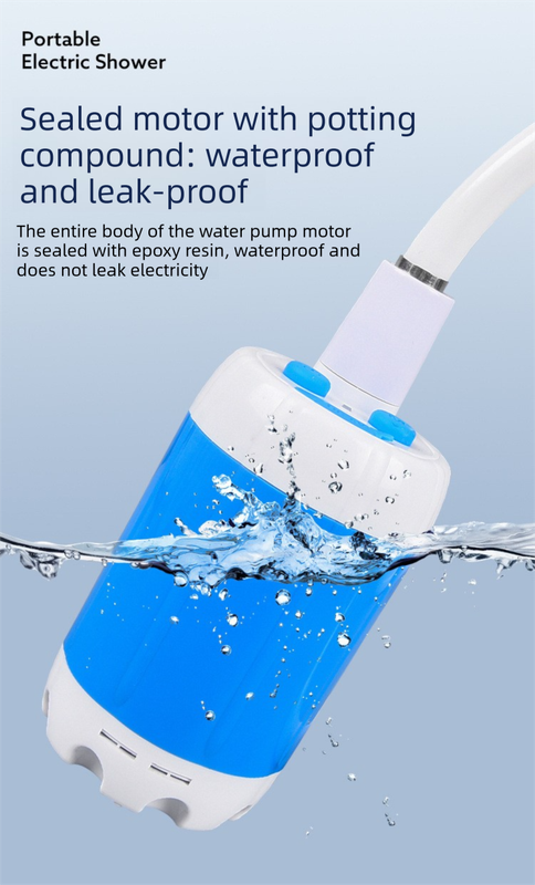 Portable Electric Outdoor Shower Kit Handheld Battery-Powered Shower Head Set for Camping, Dormitories, and Construction Sites - Image 6