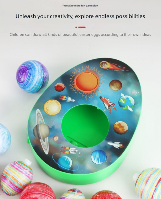 Easter Egg Decorating Kit Electric DIY Dinosaur Century Painting Machine with 8 Markers and 3 Toy Eggs Jurassic Set - Image 4