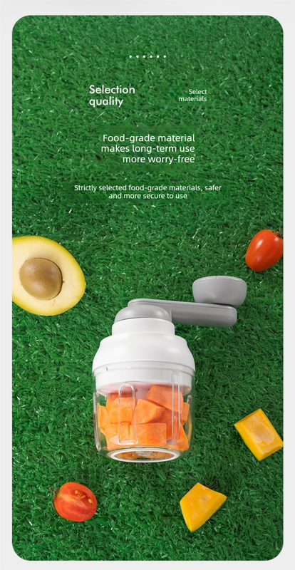 Manual Mini Garlic Chopper & Food Processor 250ml Portable Hand-Crank Mincer for Garlic, Meat, and Baby Food – Matcha Green - Image 6