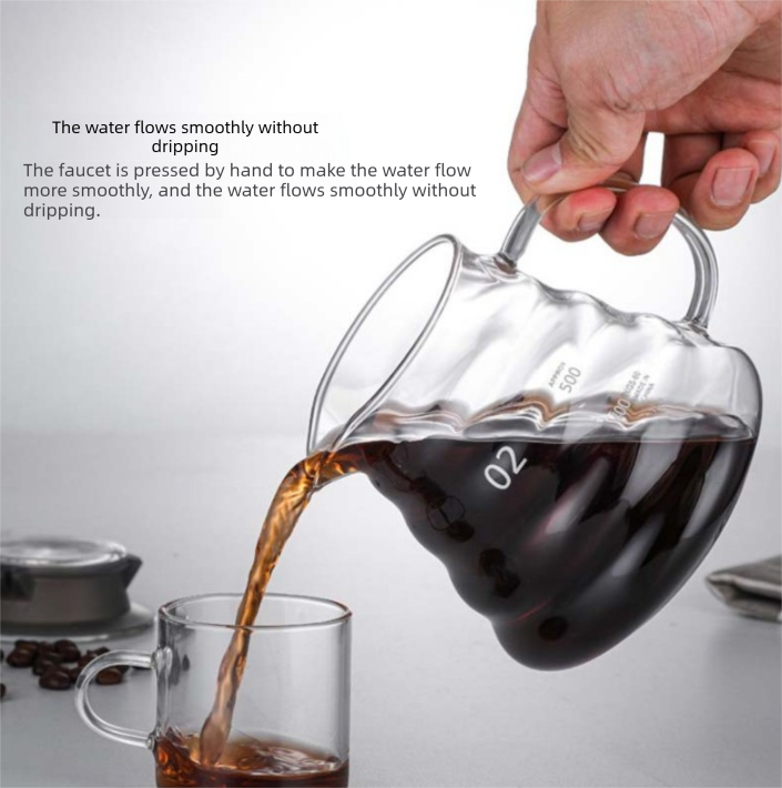 600ml Borosilicate Glass Coffee Server - Heat Resistant 
