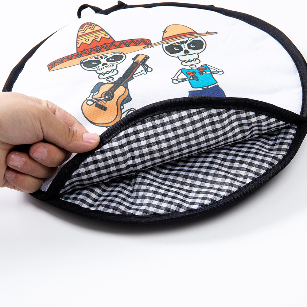 2-Pack 12-Inch Tortilla Warmer Pouch for Soft Tacos, Pancakes & Potatoes (30x30cm, Style 1) - Image 2