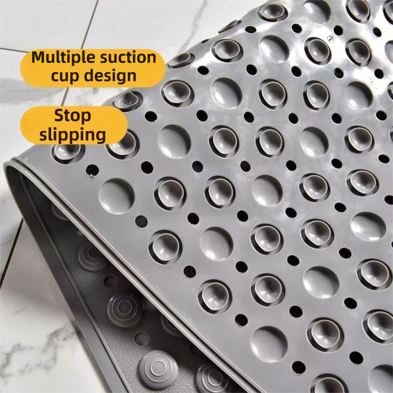 Blue Eco-Friendly Bath Mat with Massage Points - Anti-Slip Suction Cup Safety Bathroom Rug (S Size 68.5X34x2 CM) - Image 6