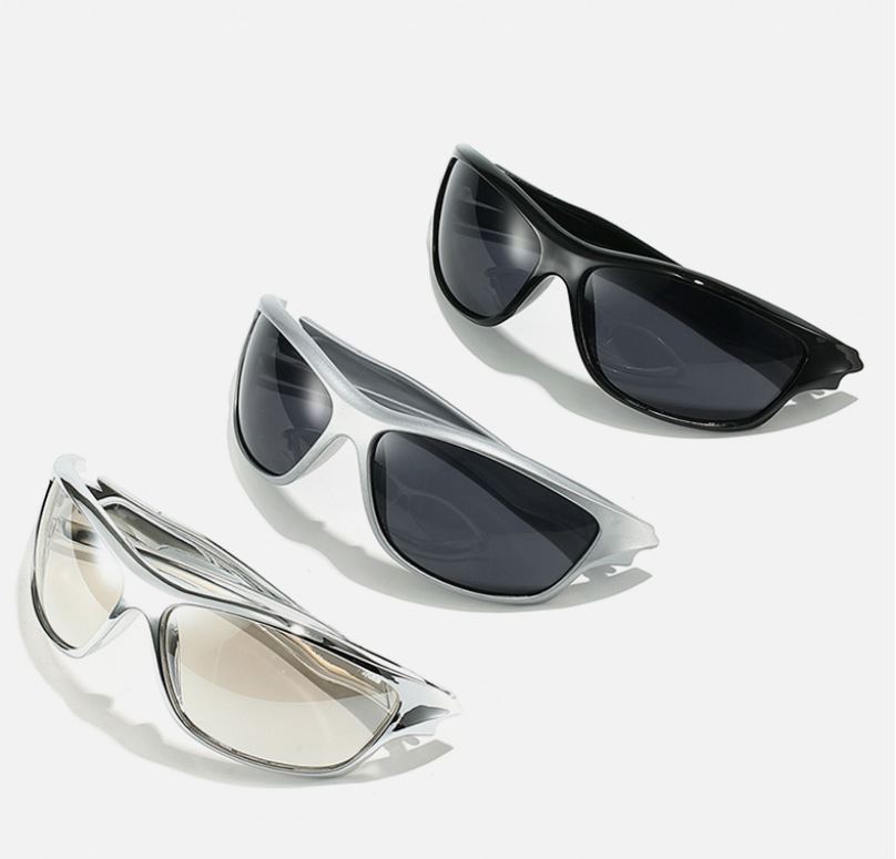3-Pack Retro Oval Sports Sunglasses - Lightweight UV400 Protection Trendy Sun Glasses for Cycling, Hiking & Streetwear - Image 1