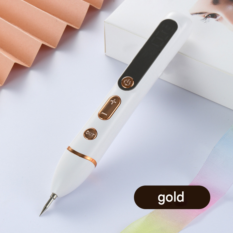 Professional Electric Mole & Dark Spot Remover Pen - Advanced Plasma Ion Technology for Seamless Skin Tag & Freckle Removal (Gold) - Image 1