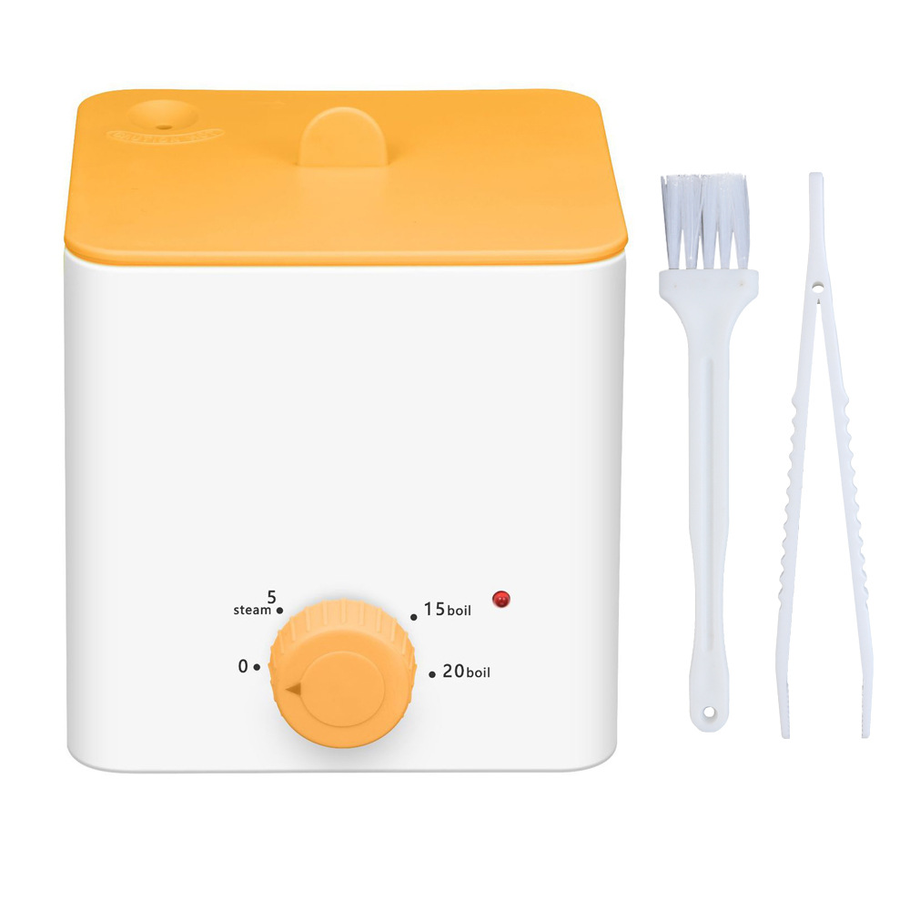 Orange Portable 2-in-1 High-Temperature Steam & Boiling Sterilizer for Silicone Period Cups - Automatic One-Button Sanitizer Hygiene Device - Image 1