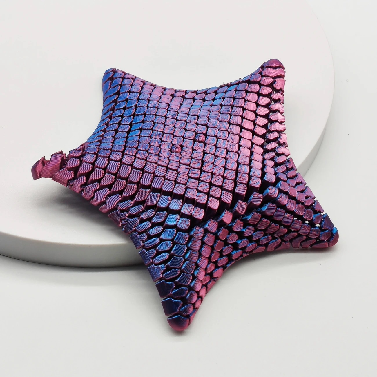 Laser Purple 3D-Printed Articulated Starfish Fidget Toy for Stress Relief - Eco-Friendly 12cm Sensory Toy for Kids & Adults - Image 1