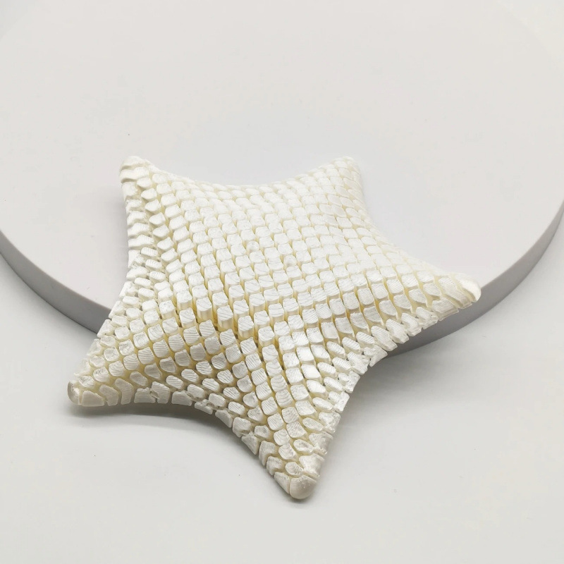 White 3D-Printed Articulated Starfish Fidget Toy for Stress Relief - Eco-Friendly 12cm Sensory Toy for Kids & Adults - Image 1