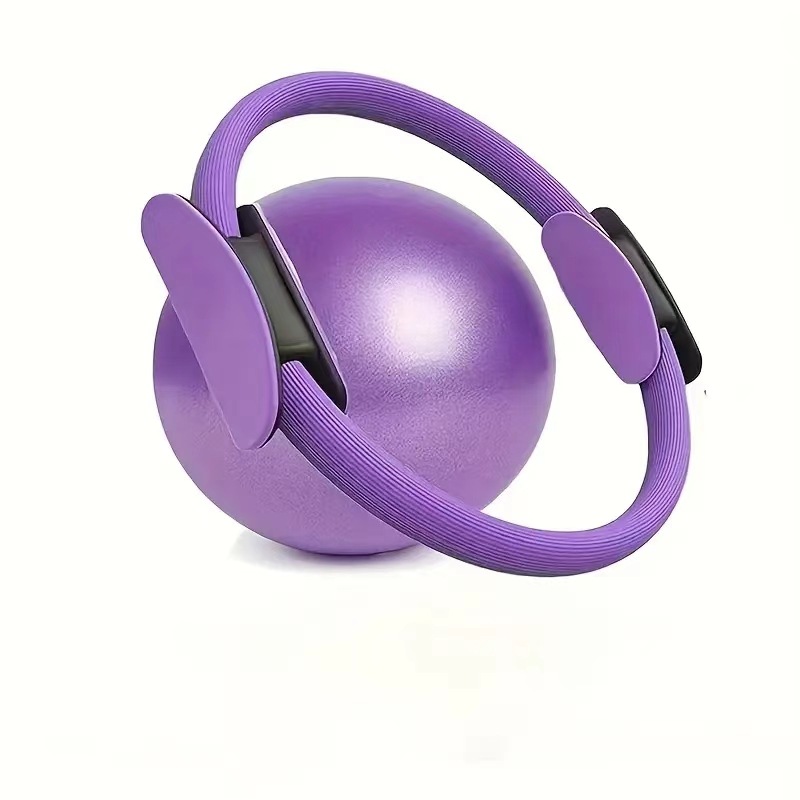 Purple Professional Pilates Ring & Yoga Ball Set - Multipurpose Home Fitness Equipment for Whole-Body Core Training & Pelvic Floor Strengthening - Image 1
