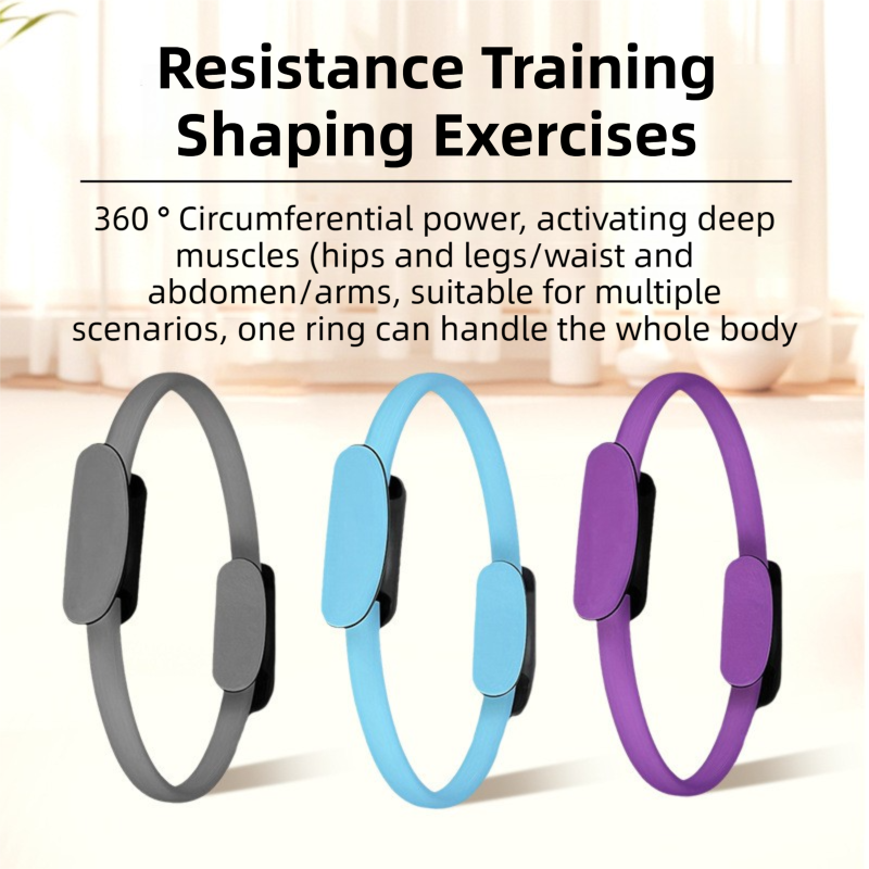 Pink Professional Pilates Ring & Yoga Ball Set - Multipurpose Home Fitness Equipment for Whole-Body Core Training & Pelvic Floor Strengthening - Image 3