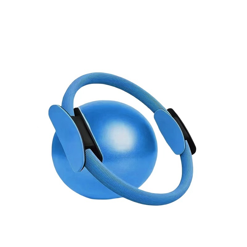 Blue Professional Pilates Ring & Yoga Ball Set - Multipurpose Home Fitness Equipment for Whole-Body Core Training & Pelvic Floor Strengthening - Image 1
