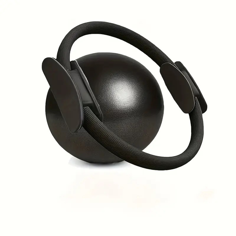 Black Professional Pilates Ring & Yoga Ball Set - Multipurpose Home Fitness Equipment for Whole-Body Core Training & Pelvic Floor Strengthening - Image 1