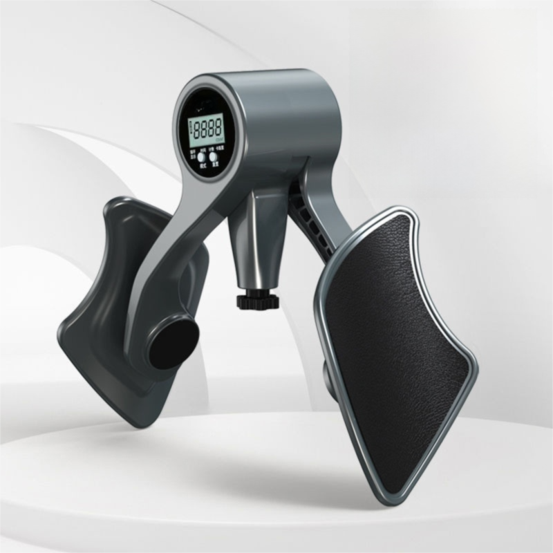 2-in-1 Black Smart LCD Counting Kegel Trainer for Glute Lifting & Leg Toning - Adjustable Resistance & 360° Rotating Baffles for Postpartum Recovery & Pelvic Health - Image 1