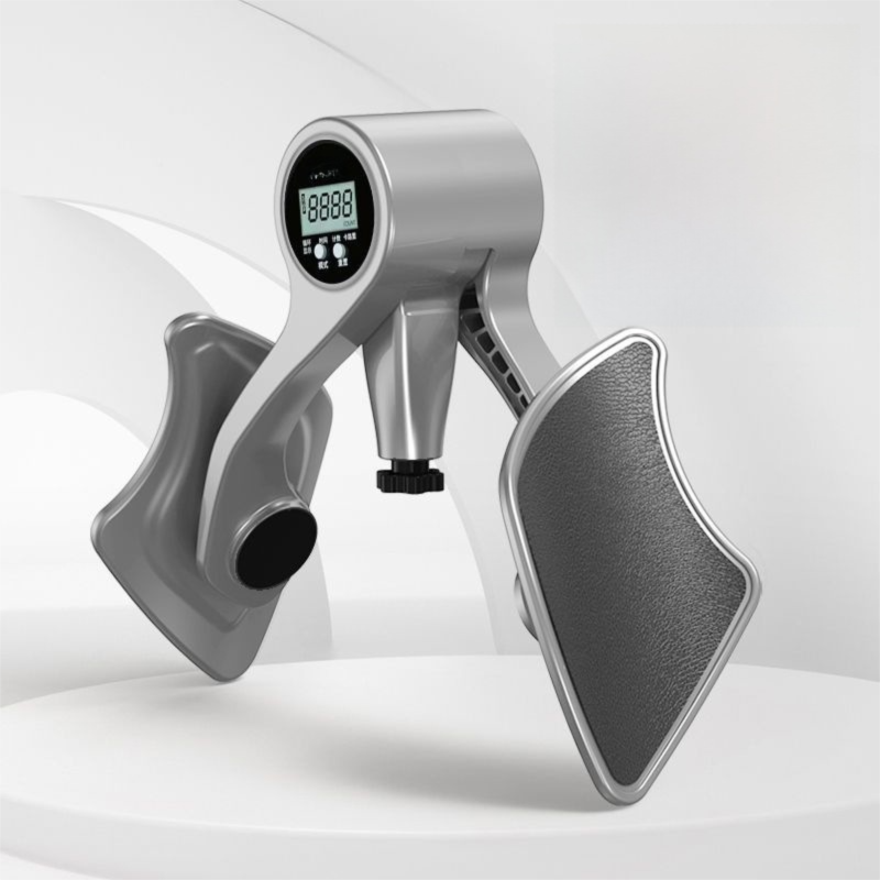 2-in-1 Sliver Smart LCD Counting Kegel Trainer for Glute Lifting & Leg Toning - Adjustable Resistance & 360° Rotating Baffles for Postpartum Recovery & Pelvic Health - Image 1