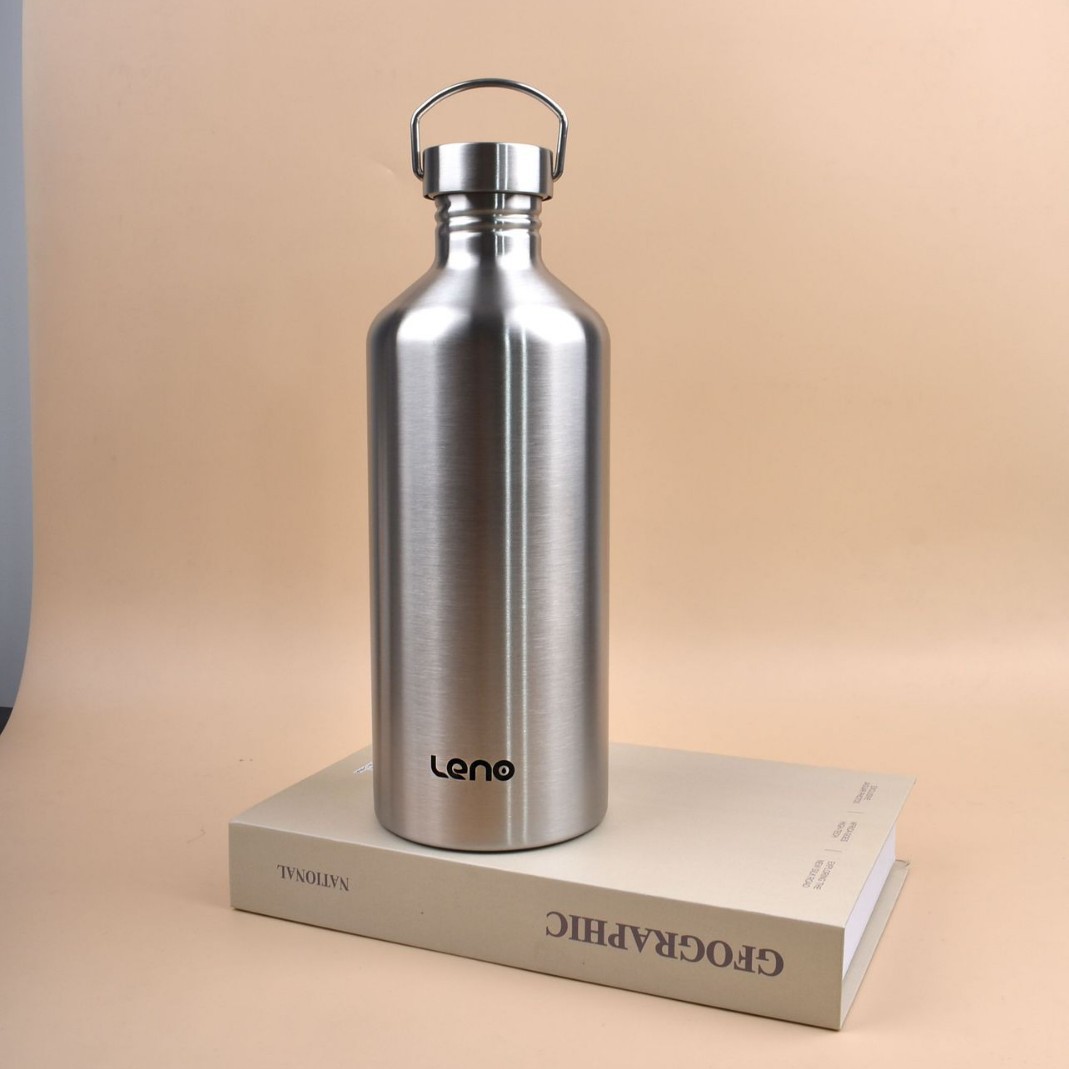 2L Large Capacity Outdoor Sports Adventure Water Bottle - Food-Grade 304 Stainless Steel with Portable Handle & 4.5cm Narrow Mouth - Image 1
