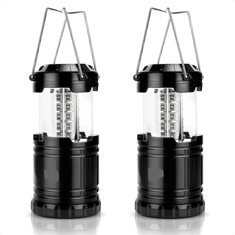 2-Pack 30LED Portable Handheld Collapsible Camping Lantern - Ultra-Bright 360° Emergency Tent Light for Hiking, Fishing & Power Outages - Image 1