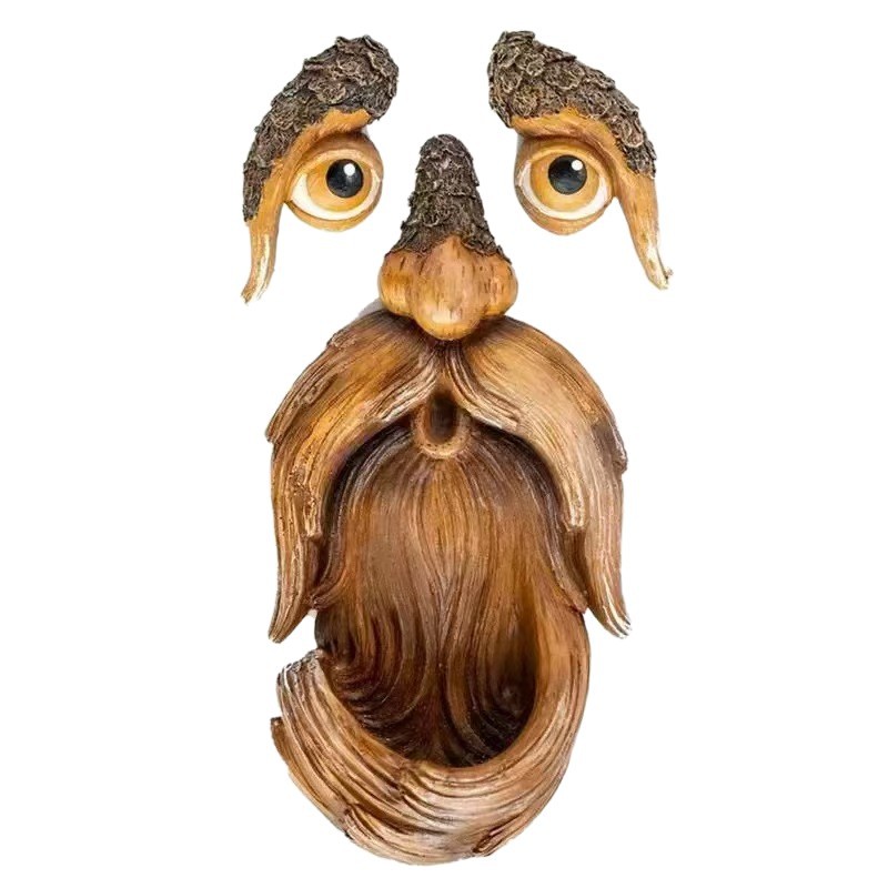 Old Man Tree Face Bird Feeder - Weather-Resistant Resin Bark Wild Bird Feeder for Outdoor Yard & Patio - Image 2