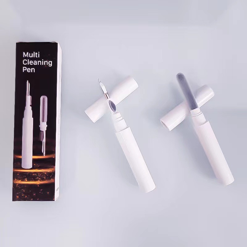 3-in-1 White Bluetooth Earbuds Cleaning Pen (2-Pack) - Soft Brush & Metal Tip for Deep Crevice Cleaning - Image 1