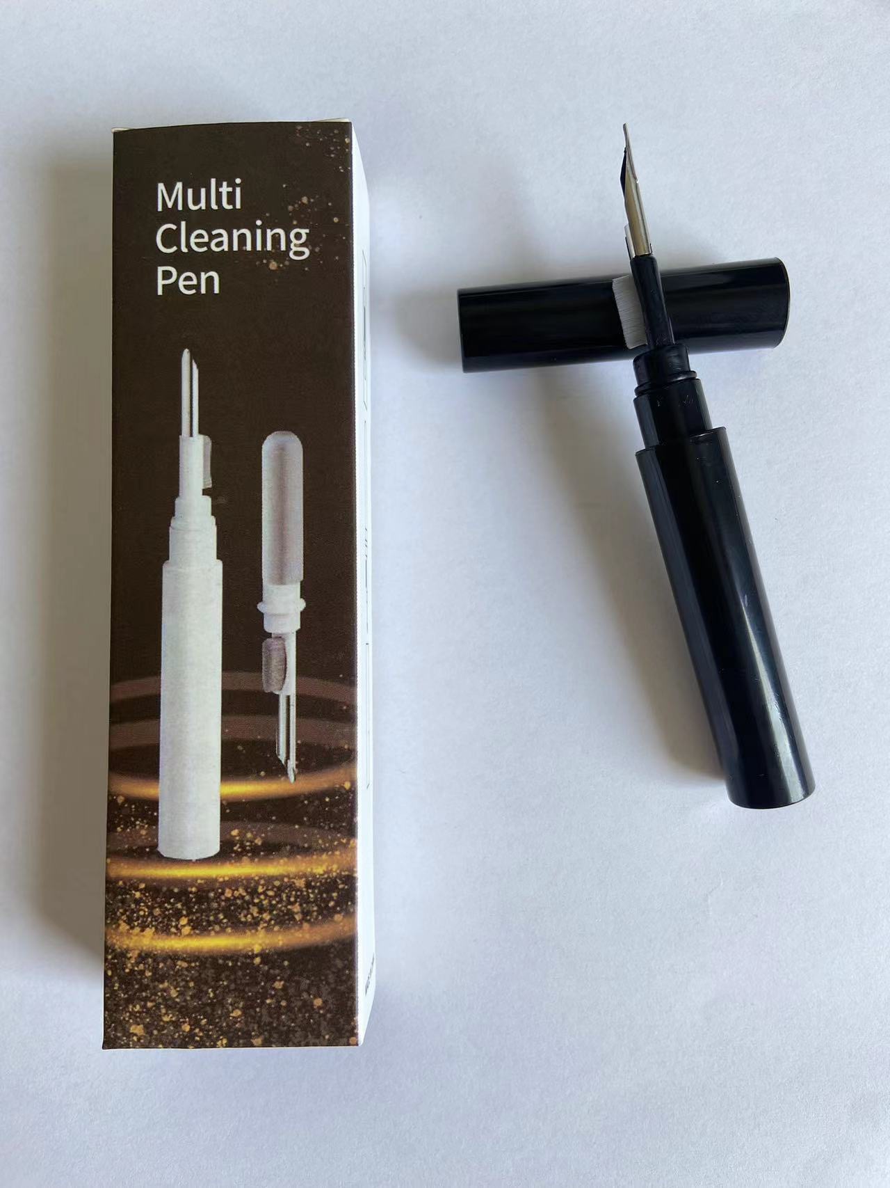 3-in-1 Black Bluetooth Earbuds Cleaning Pen (2-Pack) - Soft Brush & Metal Tip for Deep Crevice Cleaning - Image 1