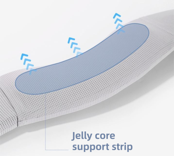 Grey Adjustable Cooling Jelly Core Neck Brace with Washable Cover - 3D Hollow Cervical Collar for Posture & Forward Head Correction (L Size) - Image 3