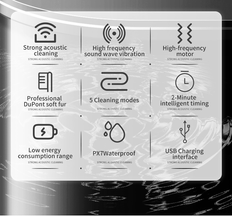 White Rotating Round Head Electric Toothbrush Kit with 8 Heads, Case & Stand - 3D Oscillating Mechanical Cleaning for Deep Plaque Removal - Image 2