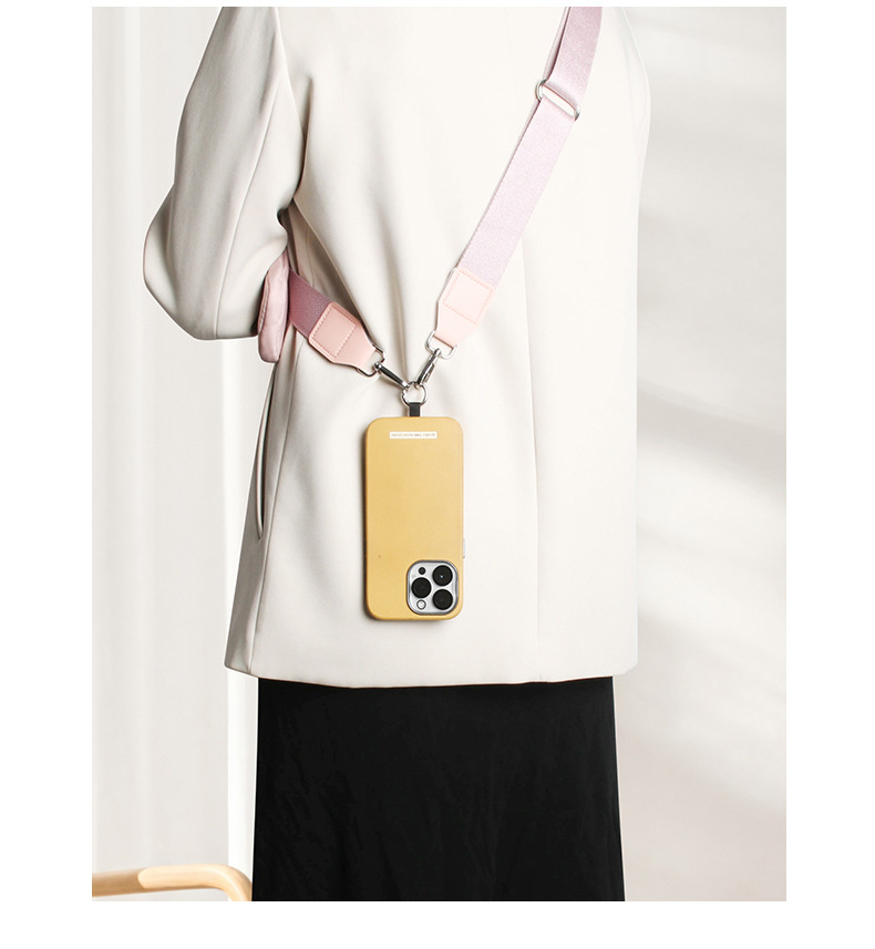 Blue Versatile Crossbody Phone Lanyard with Detachable Mini Pouch - Twill Webbing  Wristlet & Neck Strap - Image 3