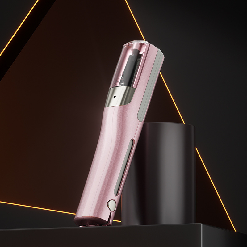 Pink Cordless Automatic Split End Hair Trimmer - High-Speed Double-Sided Blade, Visible Trimming Window & Large Opening - Image 1